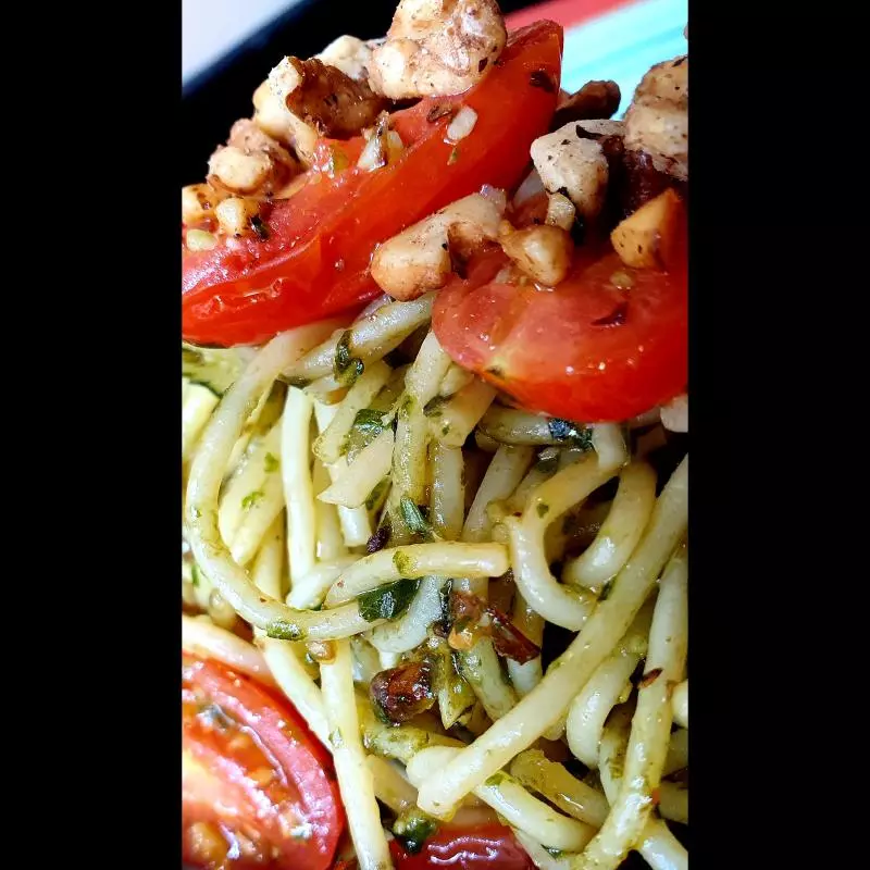 Pasta Pesto según Luca