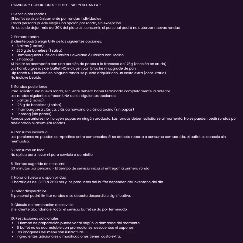 Terminos y condiciones