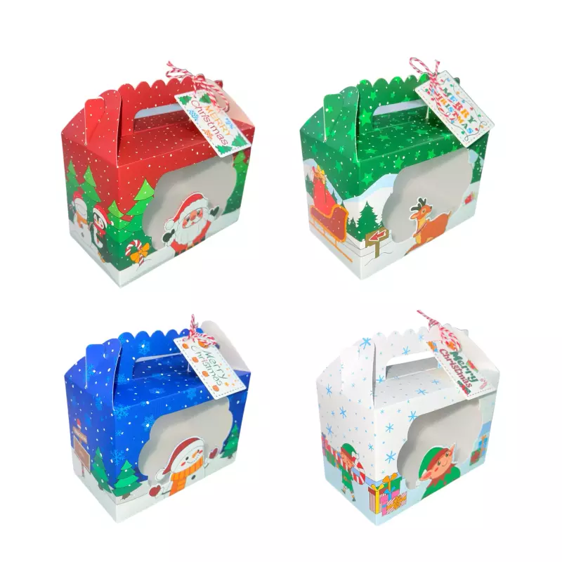 Caja 2 Cupcake Navidad (Con Asa)