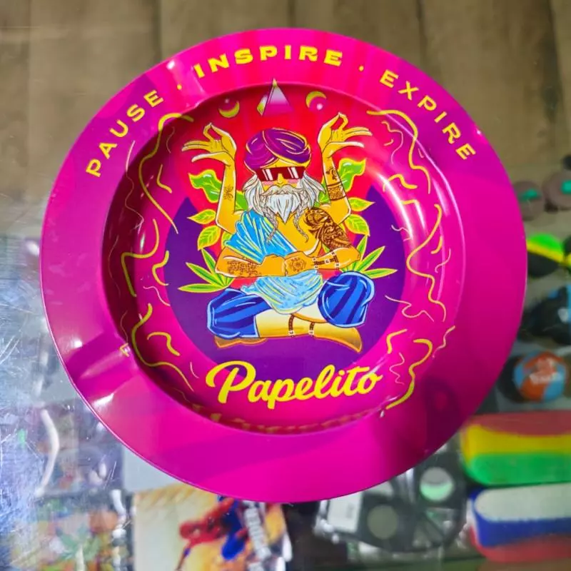CINZEIRO DE METAL REDONDO PAPELITO 1
