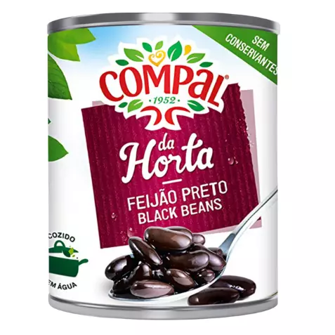 Feijão Compal Lata Preto 845g