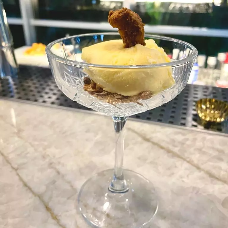 Sorbet de Tangerina com castanhas