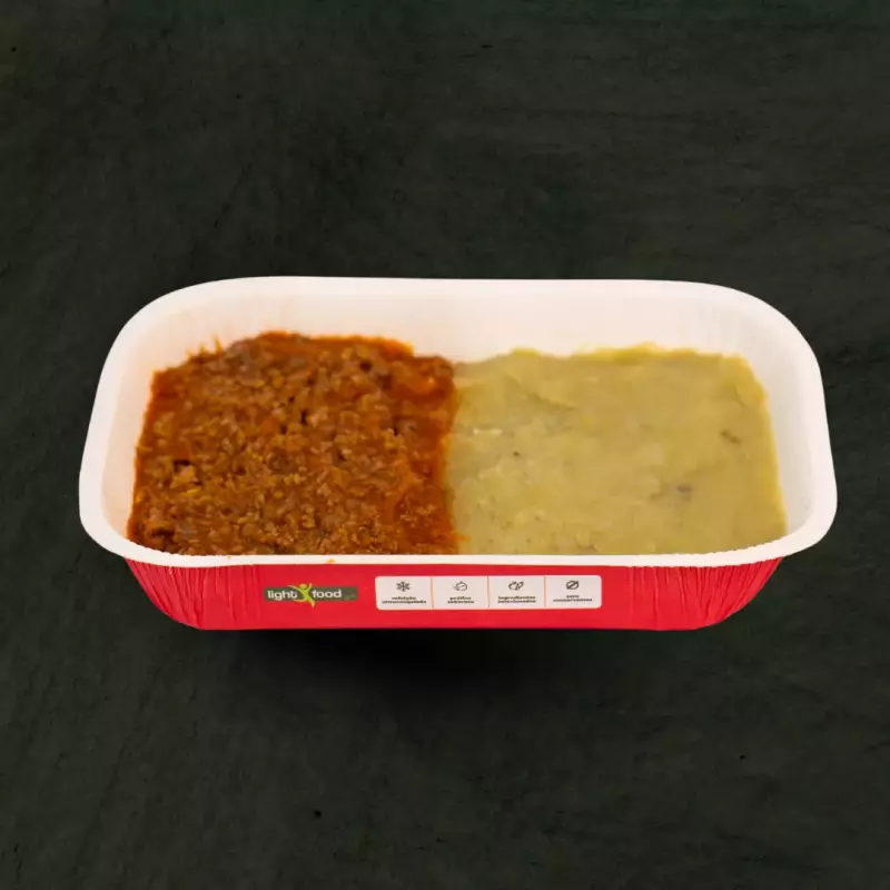 Patinho moído com purê  batata doce