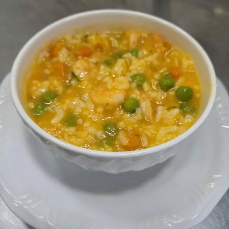 Risoto de camarão