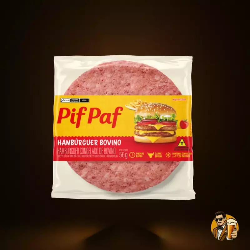 Hambúrguer Bovino 56g Pif Paf