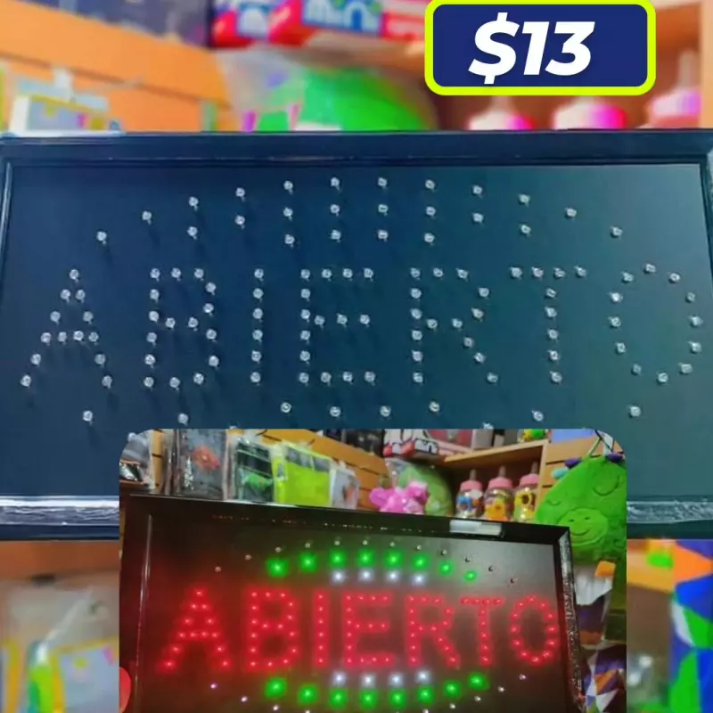Aviso de abierto LED