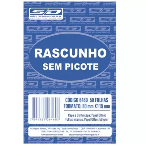 Talão Rascunho s/ Picote (6798)