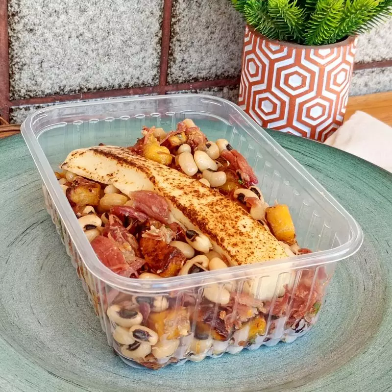 Queijo coalho com carne seca