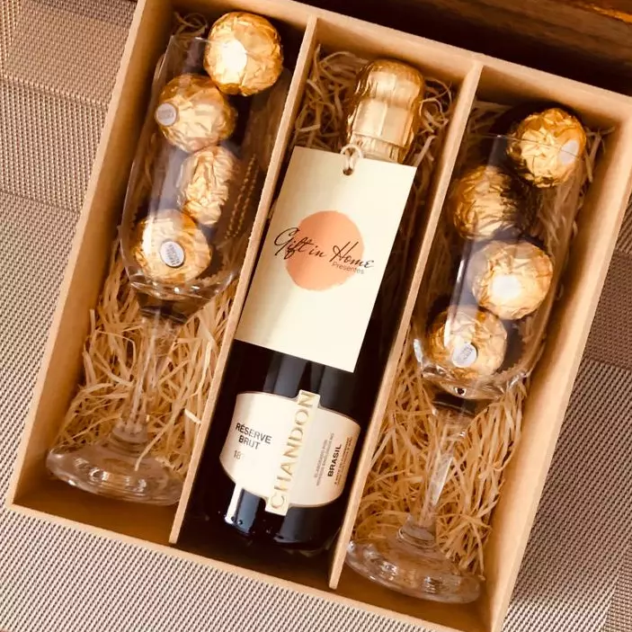 CESTA DE CHAMPANHE DOCE BRINDE