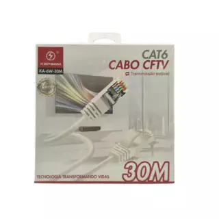 CABO DE REDE 30M KAPBOM KAP-6W-30M