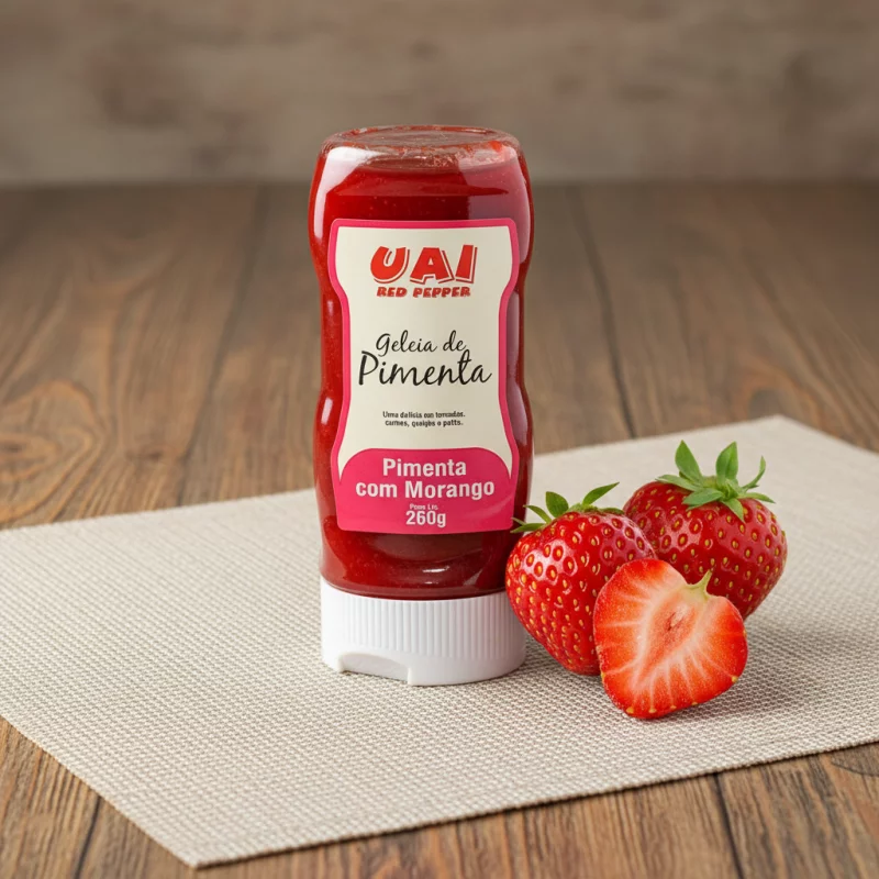 Geleia de pimenta morango uai
