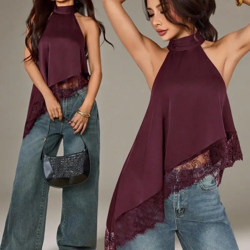 Blusa satén (vino)