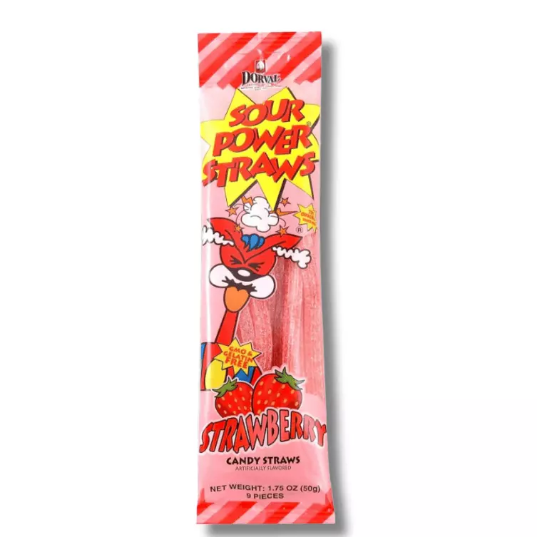 Sour power straws