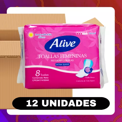 Docena Alive Toalla Regular 8uds