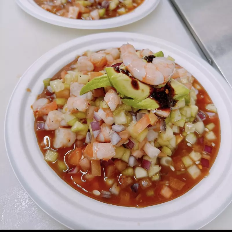 Tostada Shrimp Cook