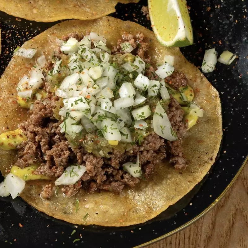 TACOS DE CARNE BURGER