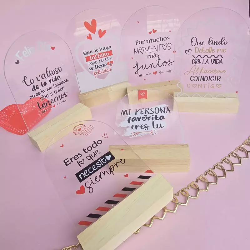 Acrílico semiredondo decorativo aya