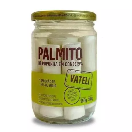 Palmito em Pupunha em Conserva - Vateli 550g