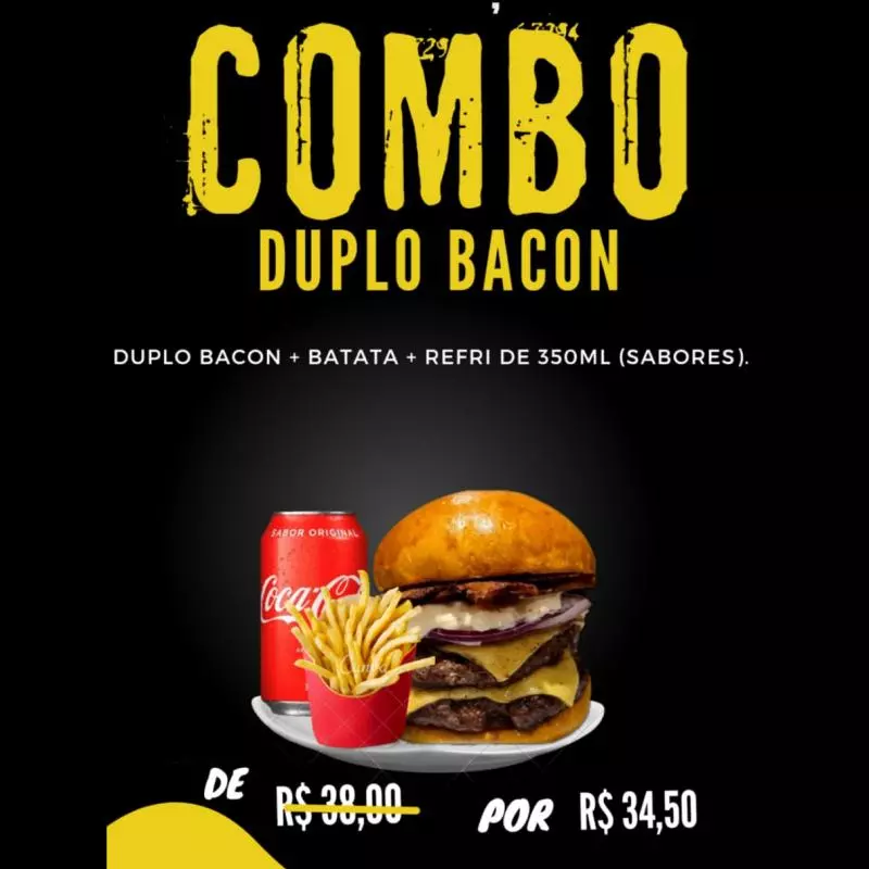 Promoção Combo Duplo Bacon