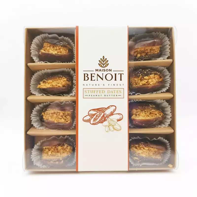 Stuffed Dates PB+Peanut 12pcs