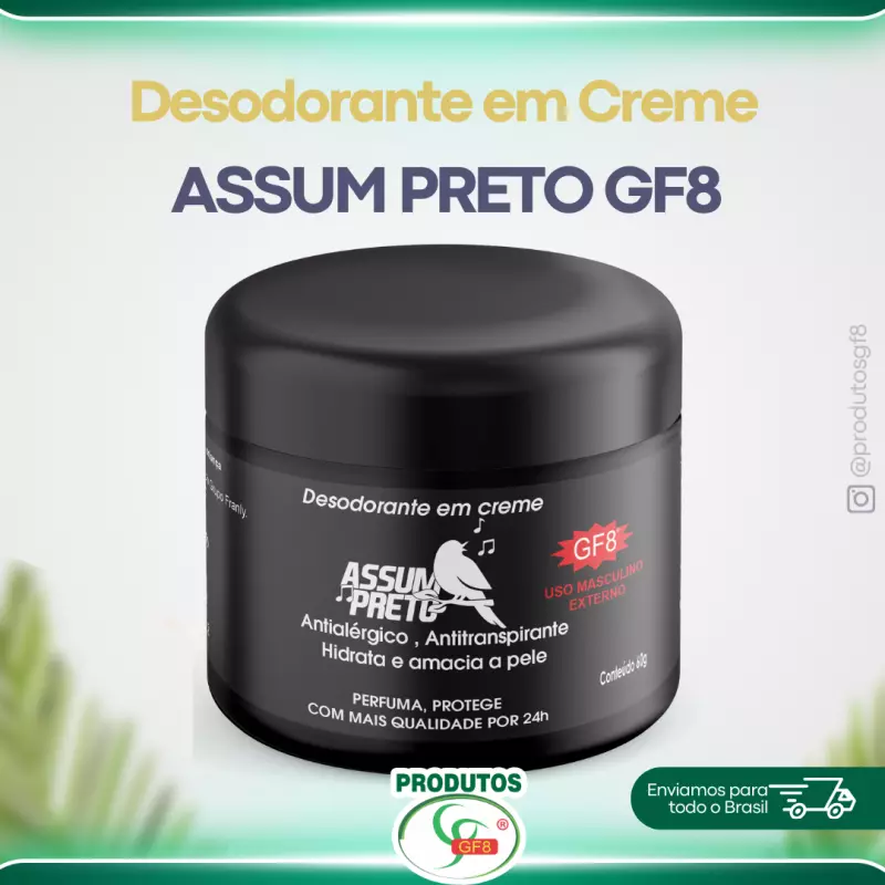Desodorante em Creme Assum Preto GF8