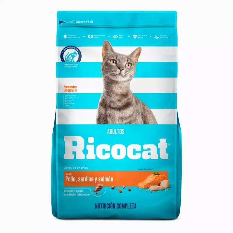 RICOCAT Adulto Pollo, Sard y Salmón