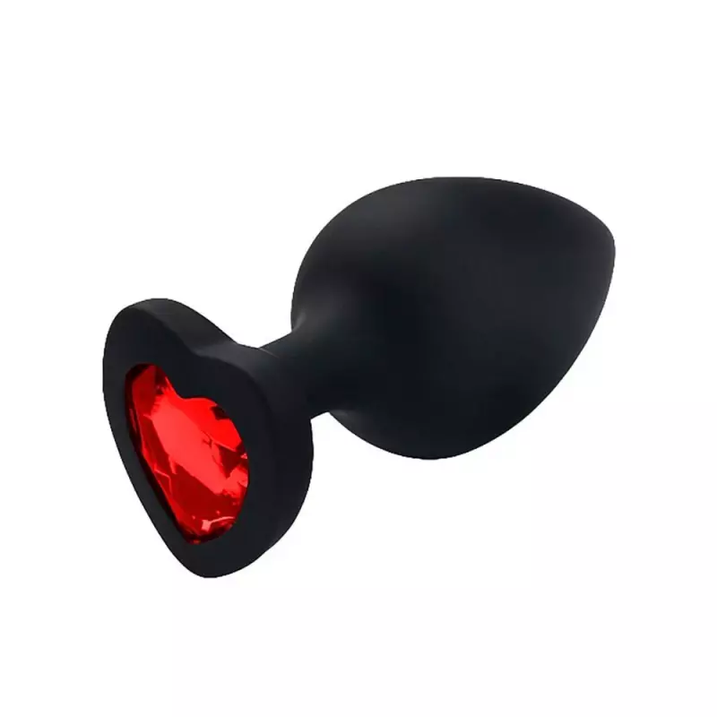 Plug Anal Silicone Cristal Coração M