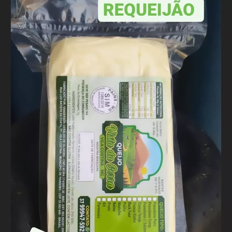 Requeijão em barra Puro (±500g)