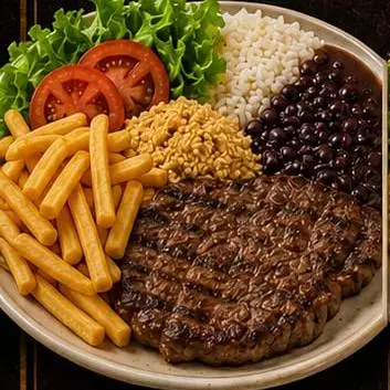 Bife com fritas