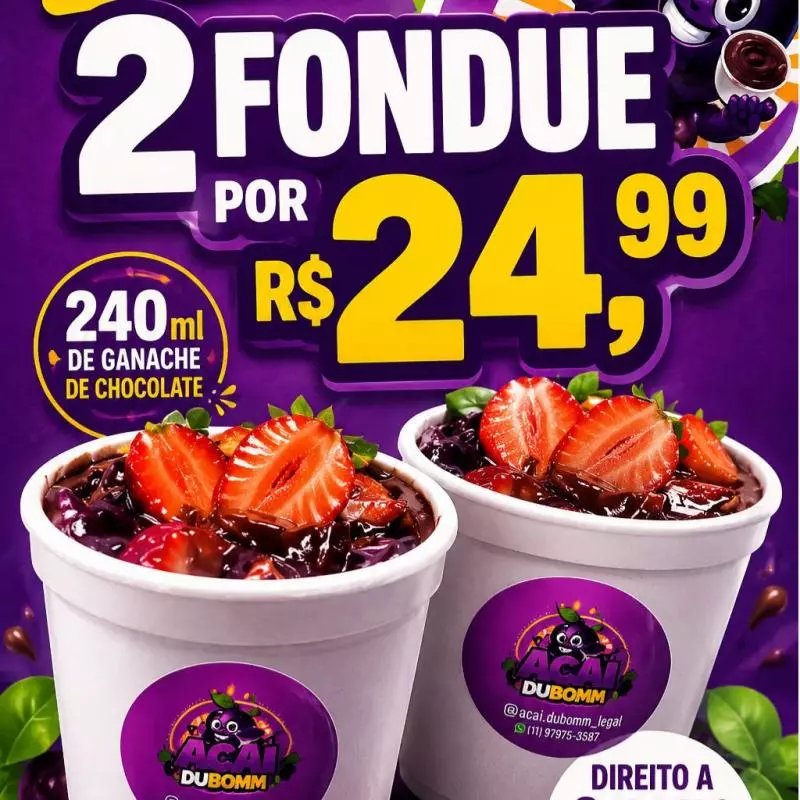 2 Fondue chocolate 240ml