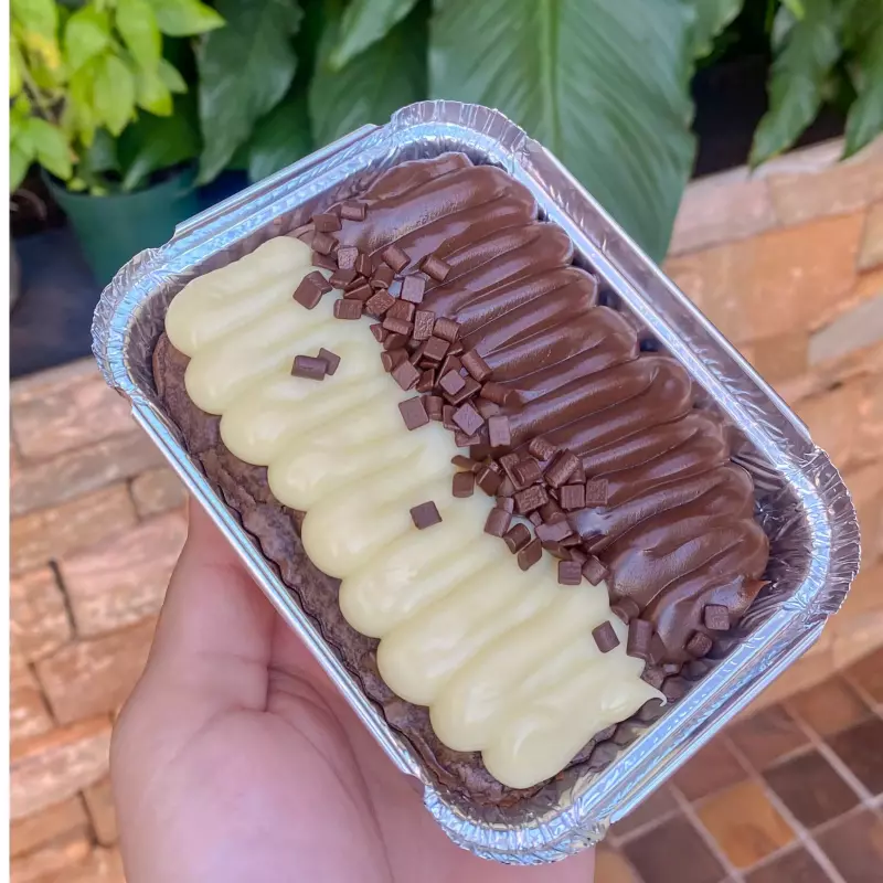 Brownie ninho com brigadeiro
