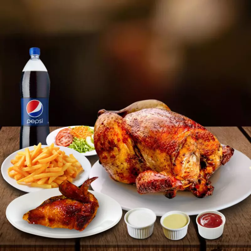 1 Pollo a la Brasa  + 1/4 de pollo