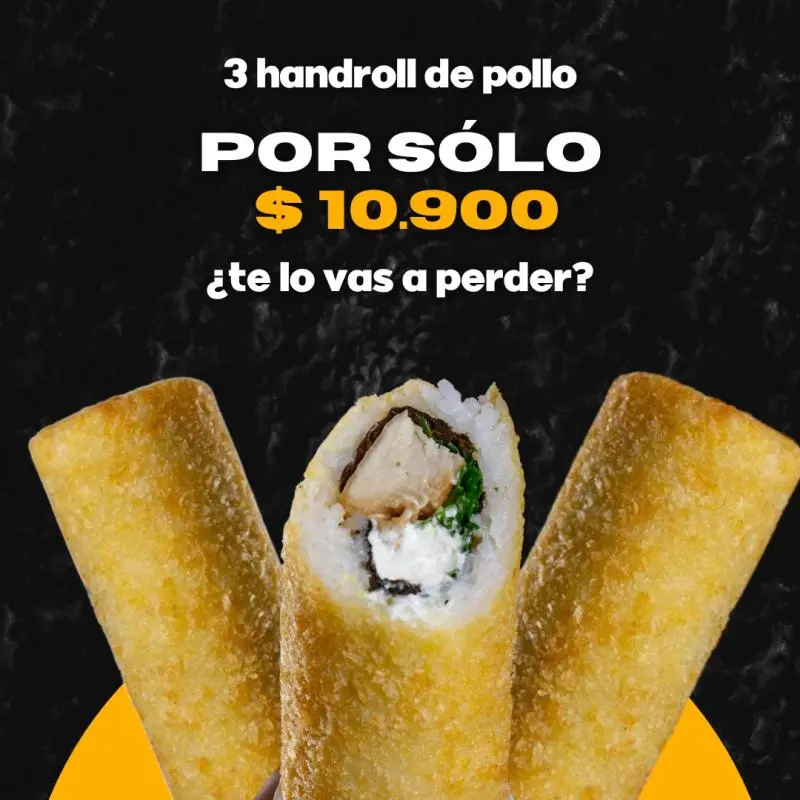 Promo 3x Hand Rolls Pollo