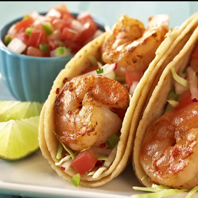 TACOS CORALES DE CAMARÓN (3PZAS)