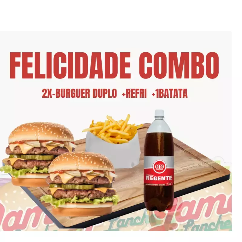 2X-BURGUER DUPLO ART +REFRI+1BATATA
