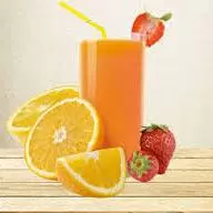 Suco Natural de Laranja com Morango