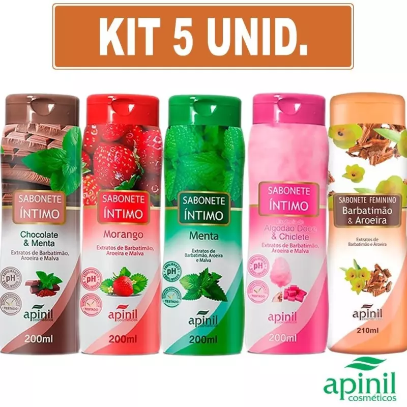 KIT 5 SABONETES ÍNTIMOS - SORTIDOS