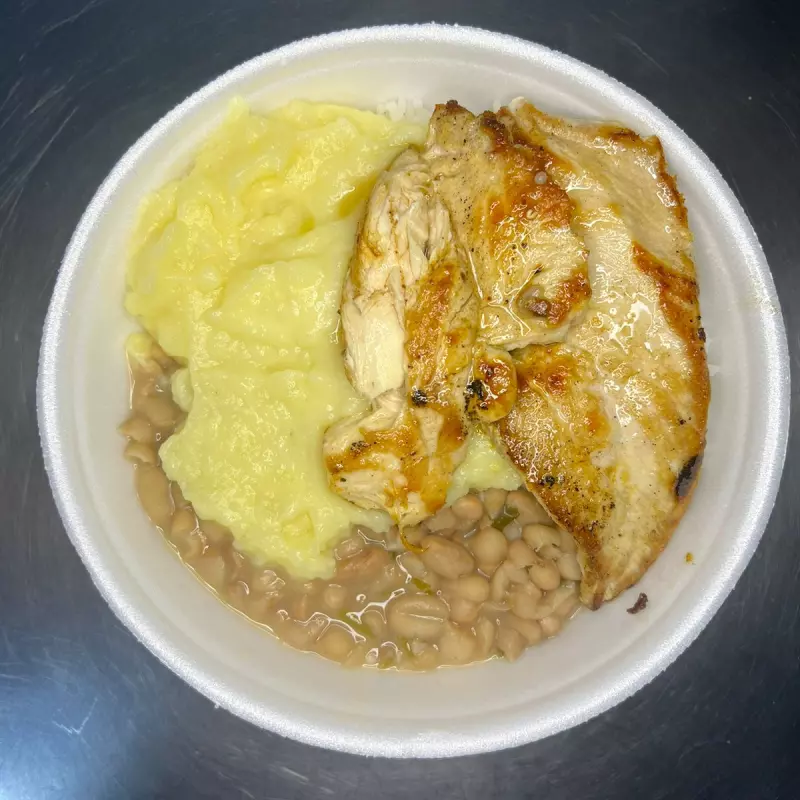 File de frango com purê