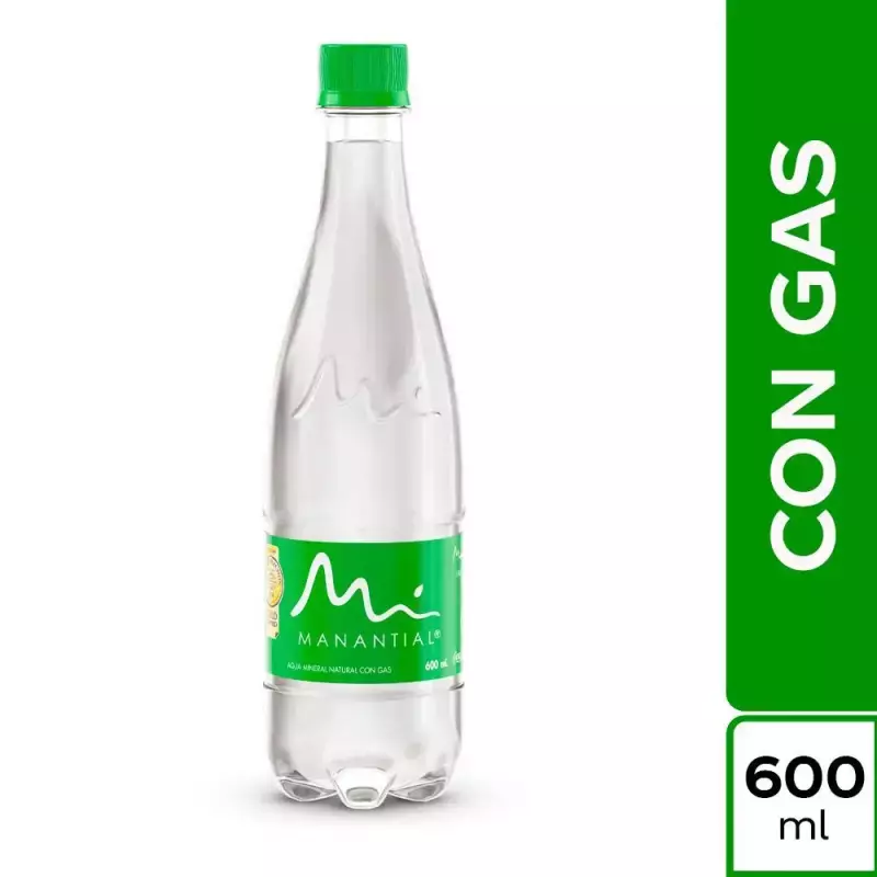 Agua Mineral Gas Manantial 600 ml