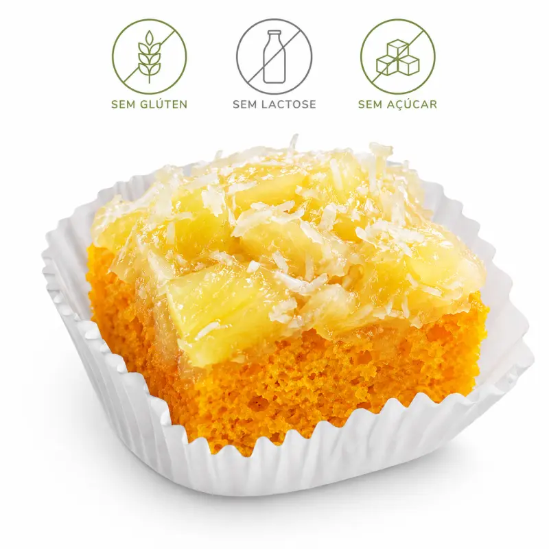 Muffin de cabotiá e abacaxi