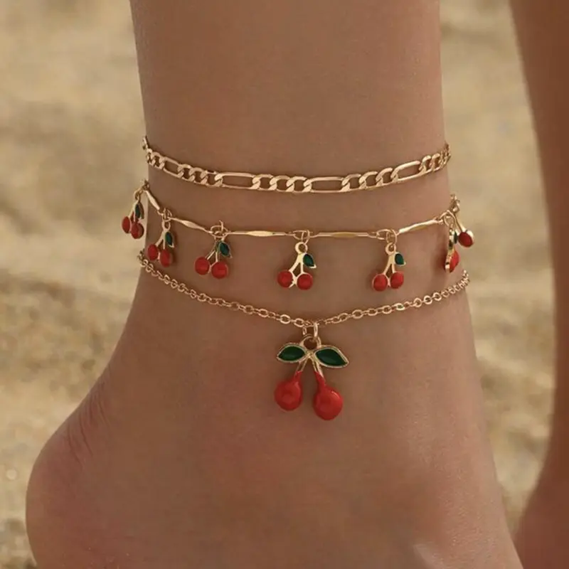 Set de Tobillera cereza