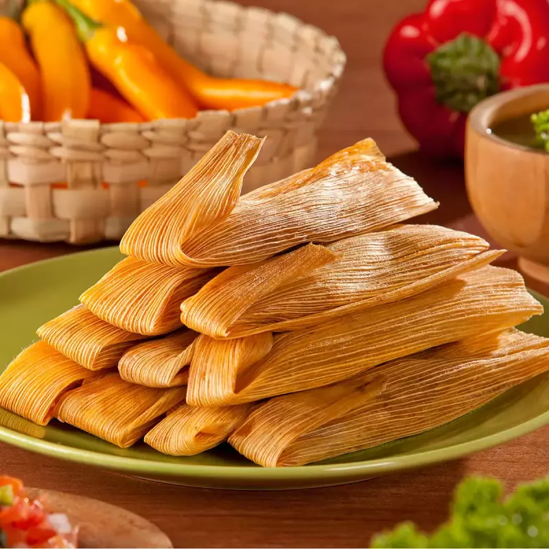Tamales Rajas con Queso