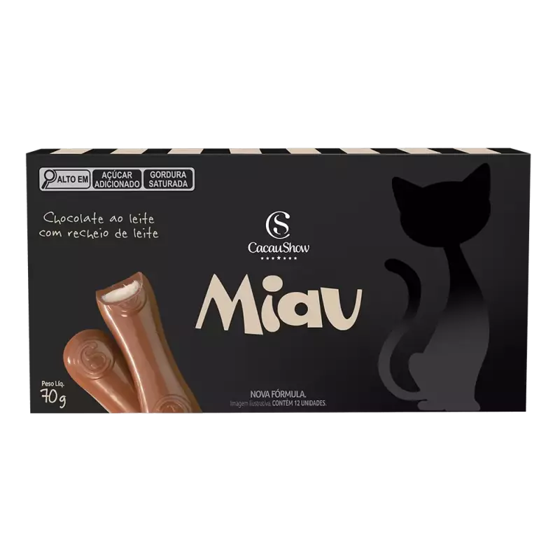 Miau de Chocolate ao Leite Recheado
