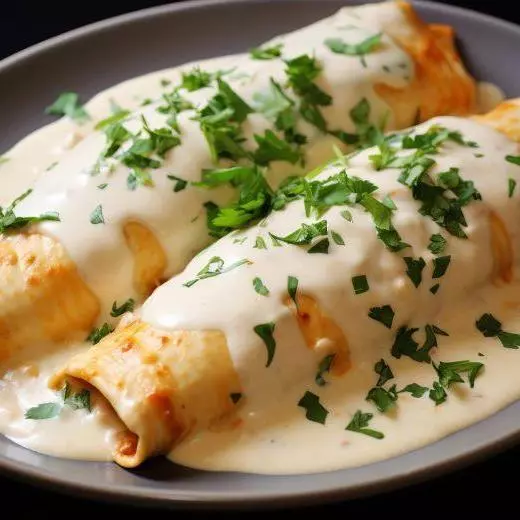 Panqueca de Frango ao Molho Branco