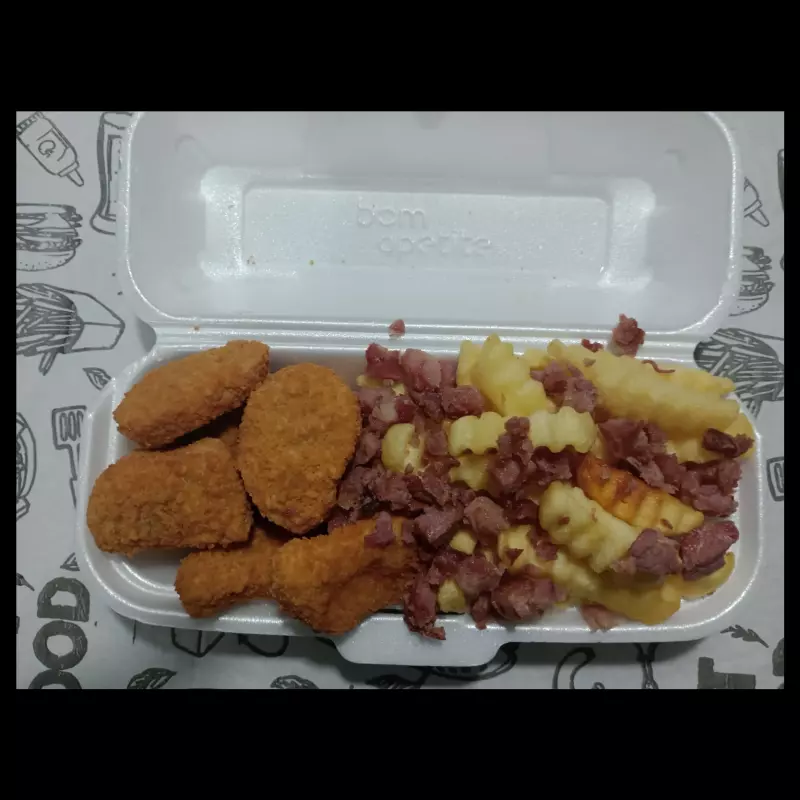 Nuggets batata frita cheddar e bacon