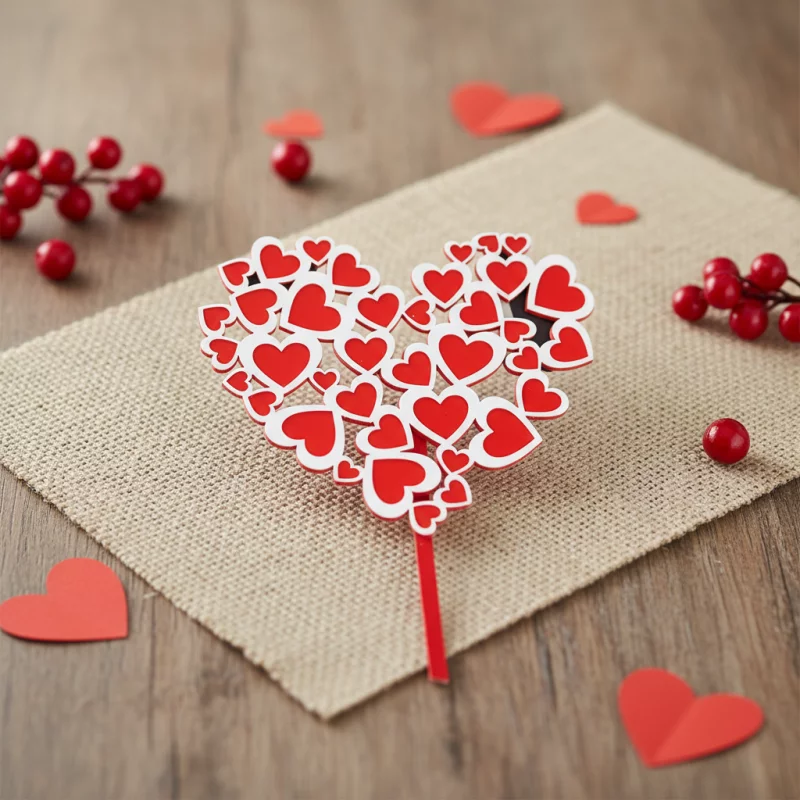 134 TOPPER CORAZON - 13X10CM