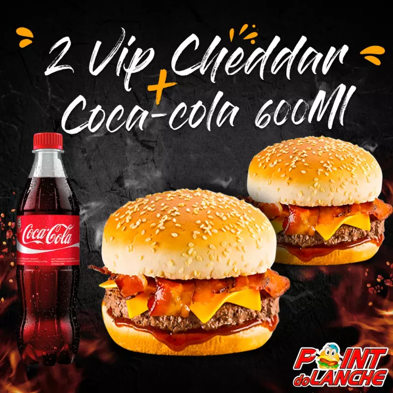 2 x VIP CHEDDAR + COCA 600