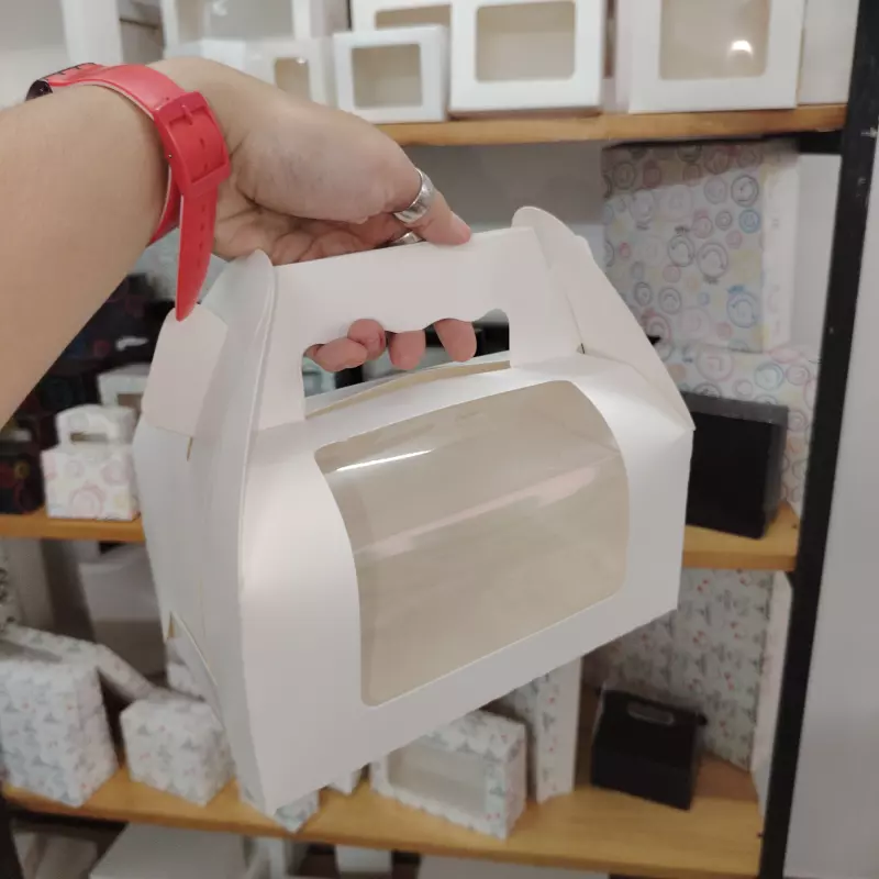 Lonchera Grande Blanca Con Acetato