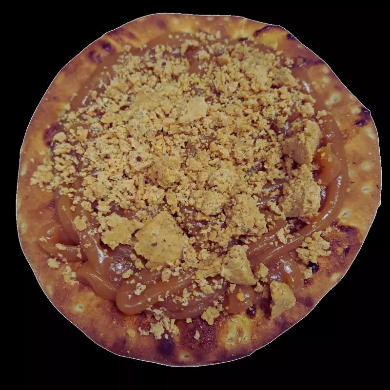 ESFIHA PAÇOCA COM DOCE DE LEITE
