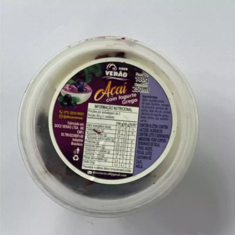 Açai com Iogurte Grego 250ml